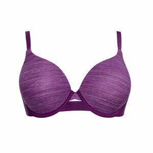Victoria’s Secret Perfect Shape Bra 34DDD – Heathered Purple, Mesh Detail |Chic